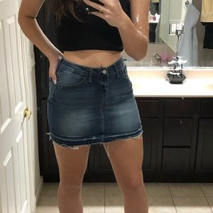 Denim mini skirt